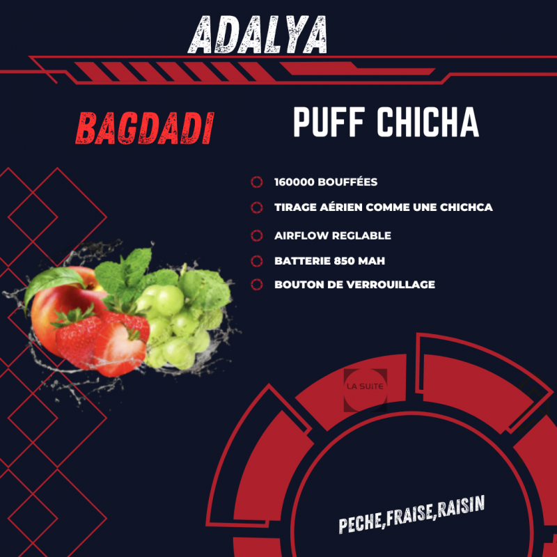 puff adalya 16000 sans nicotine Puff Adalya 16000 chicha